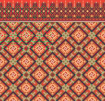Pattern Ethnic fabric texture Geometric Vector Aztec oriental illustration retro ceramic tile