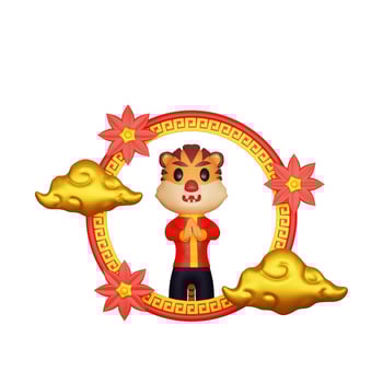 character tiger chinese new year concept photo