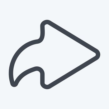 Icon Right - Line Style good for education vector