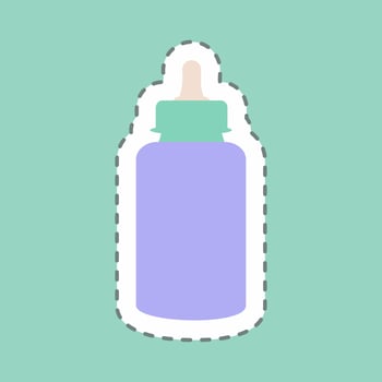 Sticker Feeder 1, Line Cut - Simple illustration good for education vector