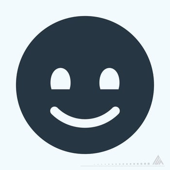 Icon Emoticon Smile - Glyph Style good for graphic design elements vector