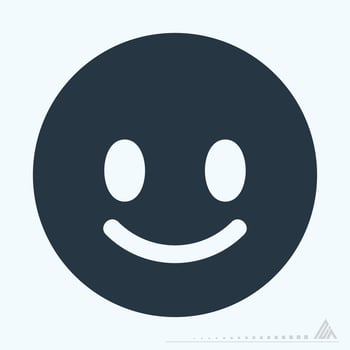 Icon Emoticon Smiley - Glyph Style good for graphic design elements vector