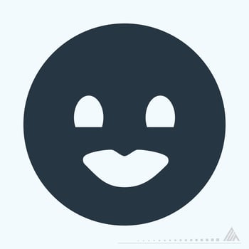 Icon Emoticon Kiss - Glyph Style good for education vector