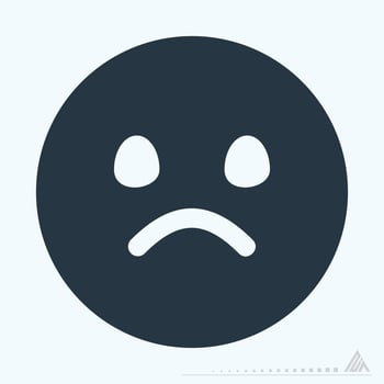 Icon Emoticon Sad - Glyph Style good for presentation vector