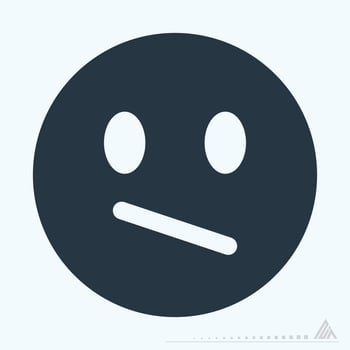 Icon Emoticon Wondering - Glyph Style good for education vector