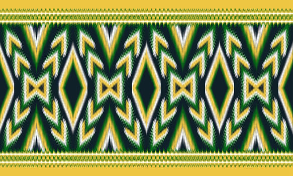 Geometric ethnic oriental ikat pattern traditional Design for background,carpet,wallpaper,clothing,wrapping,Batik,fabric,Vector illustration.embroidery style. vector