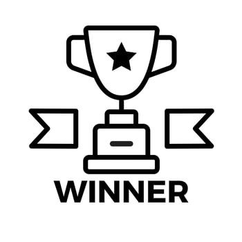 First place winner icon vector