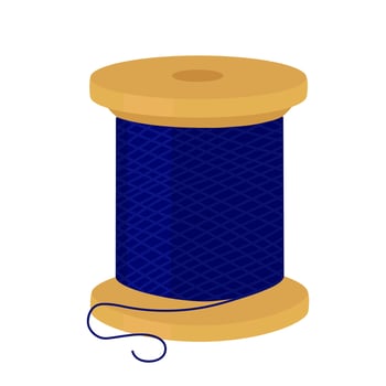 Spool of Blue Thread. vector