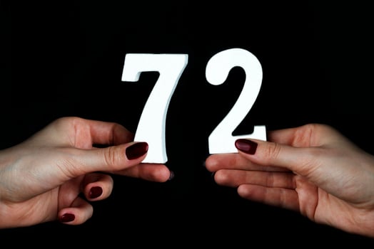 On the female palms figure seventy-two. photo