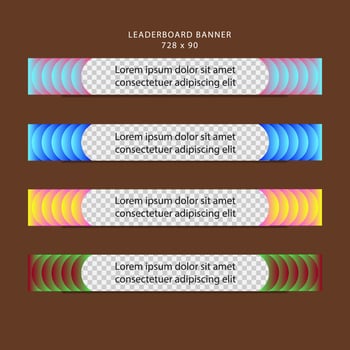 Leaderboard Banner Template Design For Website Banner vector