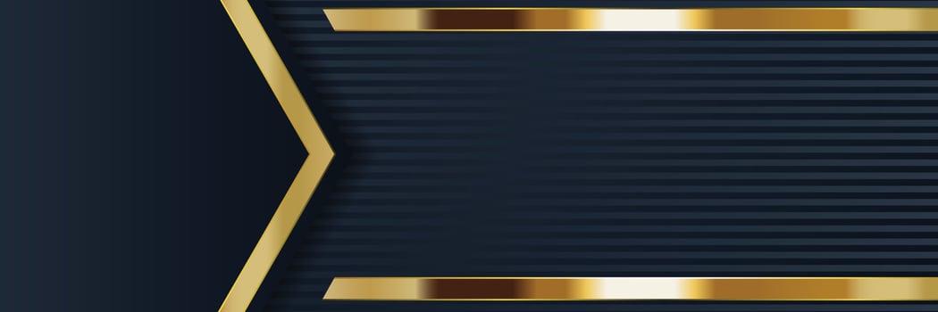 gold banner design with minimalist modern style gold luxury vector