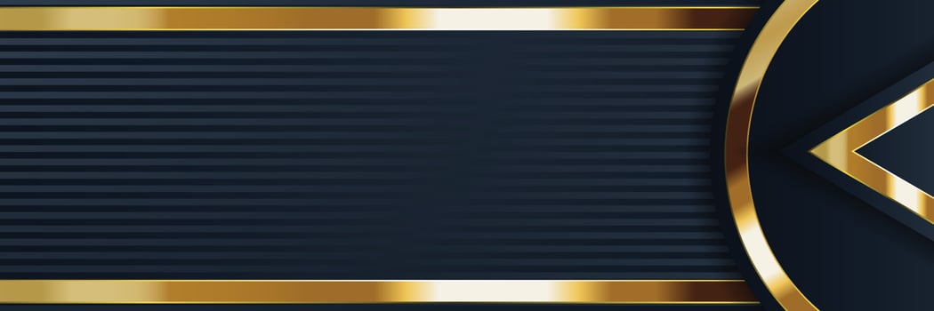 gold banner design with minimalist modern style gold luxury vector