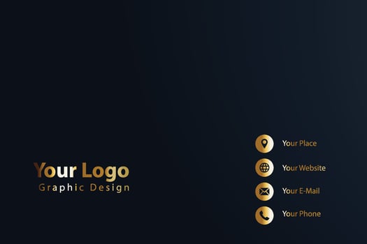 Print business card golden luxury vector