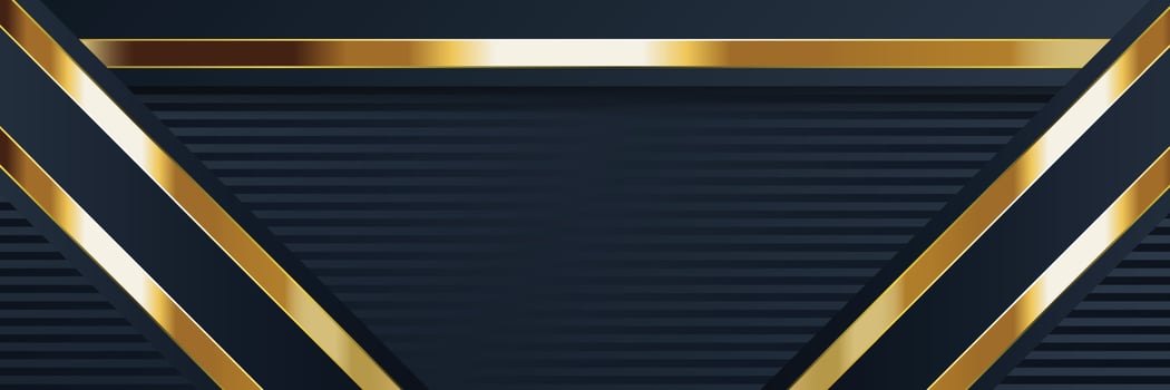 gold banner design with minimalist modern style gold luxury vector