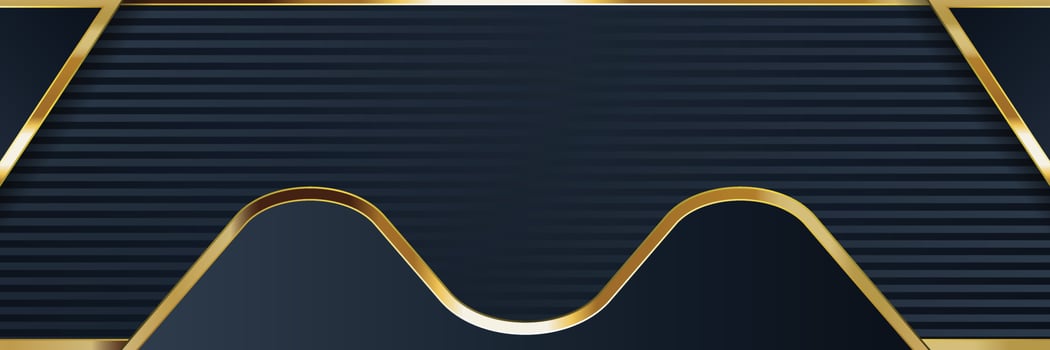 gold banner design with minimalist modern style gold luxury vector