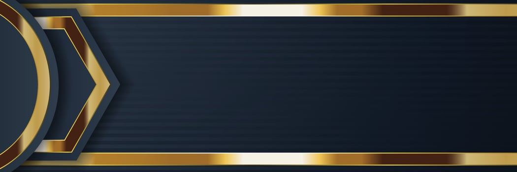 gold banner design with minimalist modern style gold luxury vector