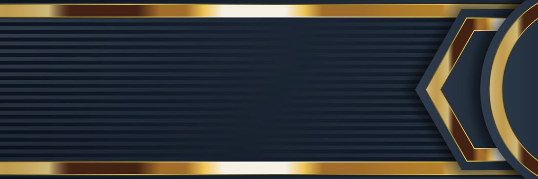 gold banner design with minimalist modern style gold luxury vector