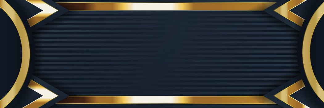 gold banner design with minimalist modern style gold luxury vector
