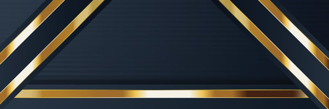 gold banner design with minimalist modern style gold luxury vector