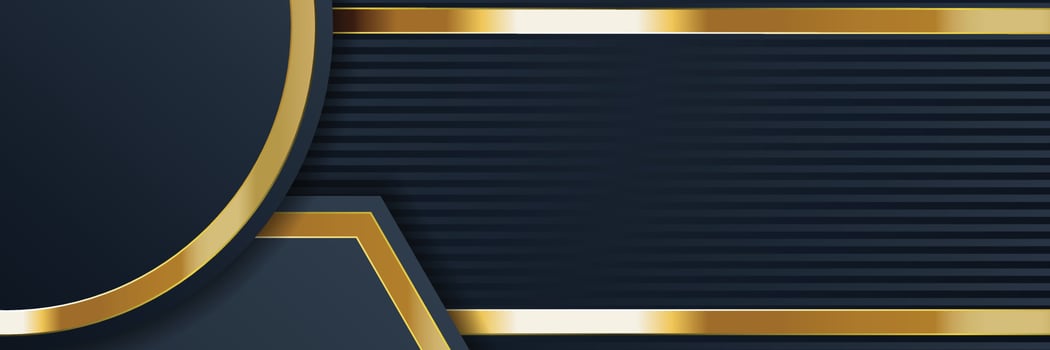 gold banner design with minimalist modern style gold luxury vector