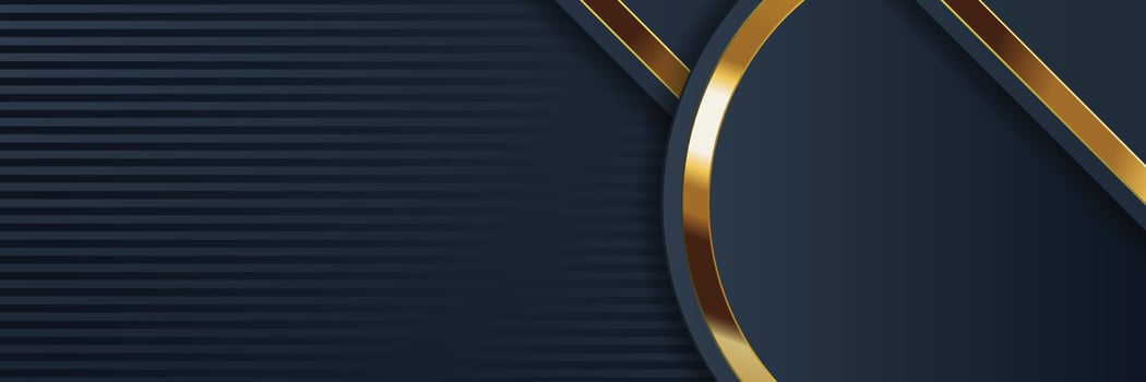 gold banner design with minimalist modern style gold luxury vector