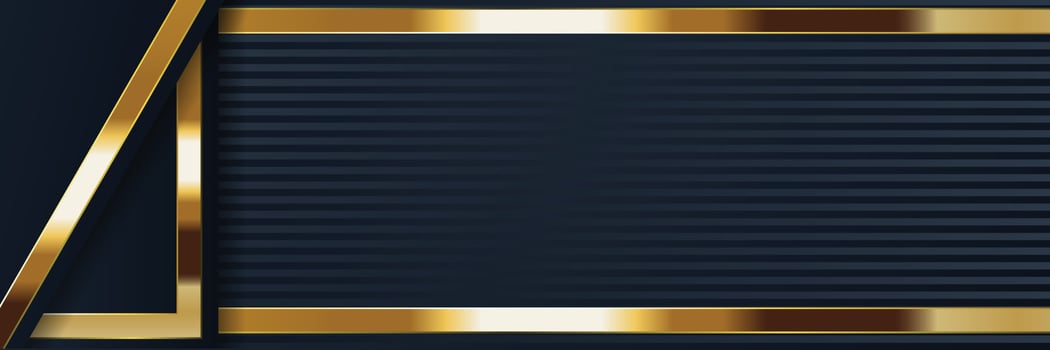 gold banner design with minimalist modern style gold luxury vector