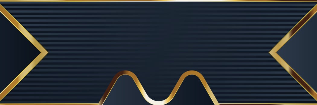 gold banner design with minimalist modern style gold luxury vector