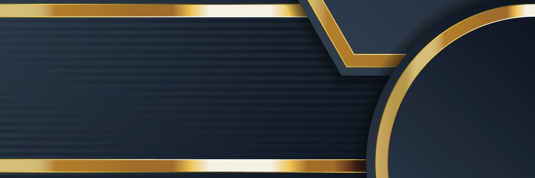gold banner design with minimalist modern style gold luxury vector