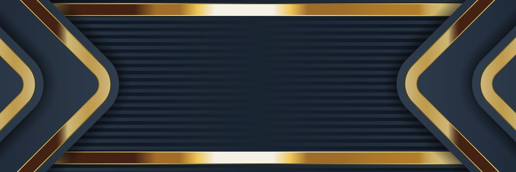 gold banner design with minimalist modern style gold luxury vector
