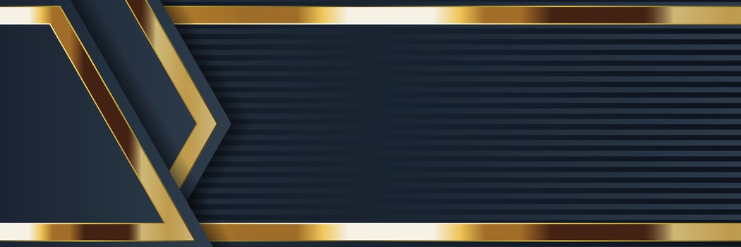 gold banner design with minimalist modern style gold luxury vector