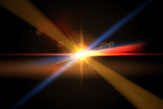 Lens flare isolated on black background vector