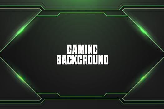 Gaming background green with element vector