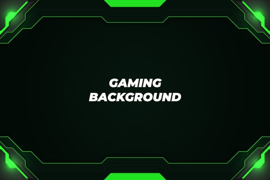 Gaming background black and green with element vector