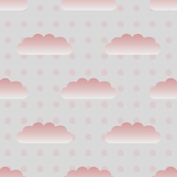 dot and cloud pattern background vector