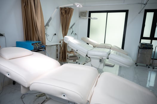 medical clinic operating room, cosmetic therapy health care treatment surgery clinic photo