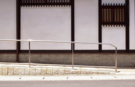 metal railings street photo