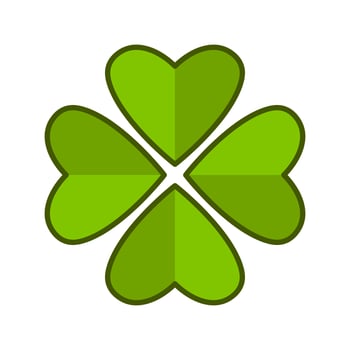 cute four leaves clover icon vector