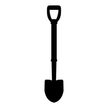 Shovel icon black color vector illustration flat style image