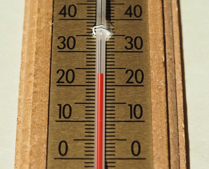Thermometer for air temperature measurement photo