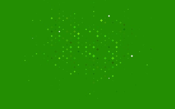 Light Green vector pattern with christmas stars.