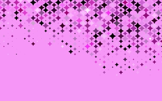 Light Pink vector template with sky stars.