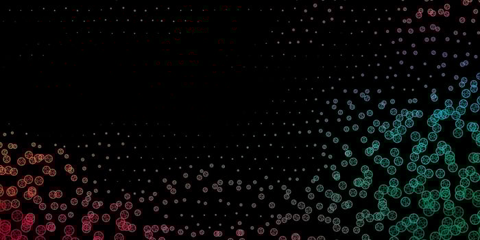 Dark Green, Red vector background with occult symbols.