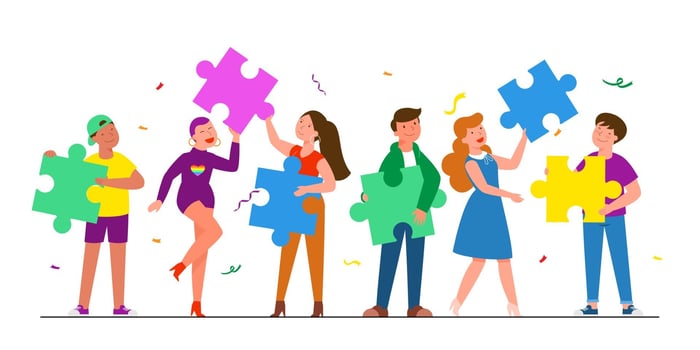 Happy pride month LBGTQ concept. Pride month with rainbow flag. vector