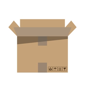 Carton box flat icon vector