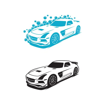 car wash silhouette vector