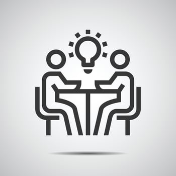 meeting icon business vector illustration
