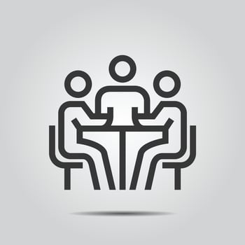 meeting icon business vector illustration