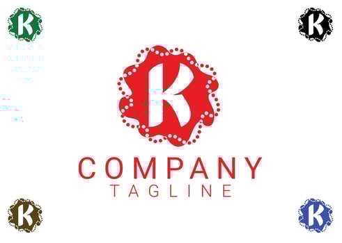 K letter logo and icon design template vector