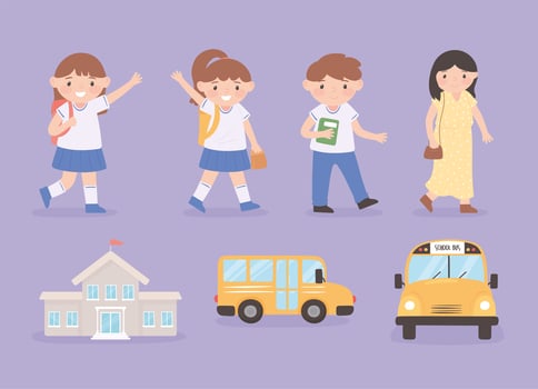 set students and teacher vector