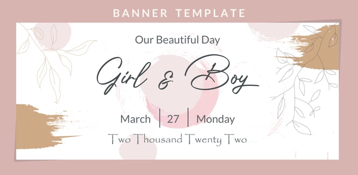 Banner template for wedding vector